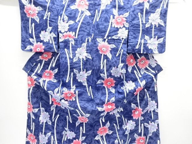 JAPANESE KIMONO / YUKATA / COTTON / FLOWER